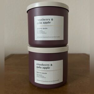 X2 bath and body works Cranberry & Gala Apple 3 wick candles NEW